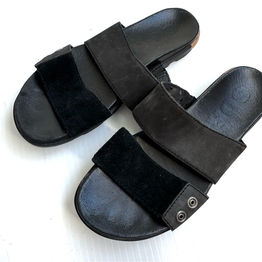 Sorel Torpeda Black Leather sandals Footwear size 6.5
